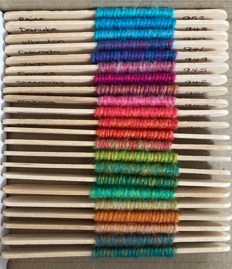 Scheepjes River Washed Yarn Pegs. Full Set of Yarn Sample Etsy UK