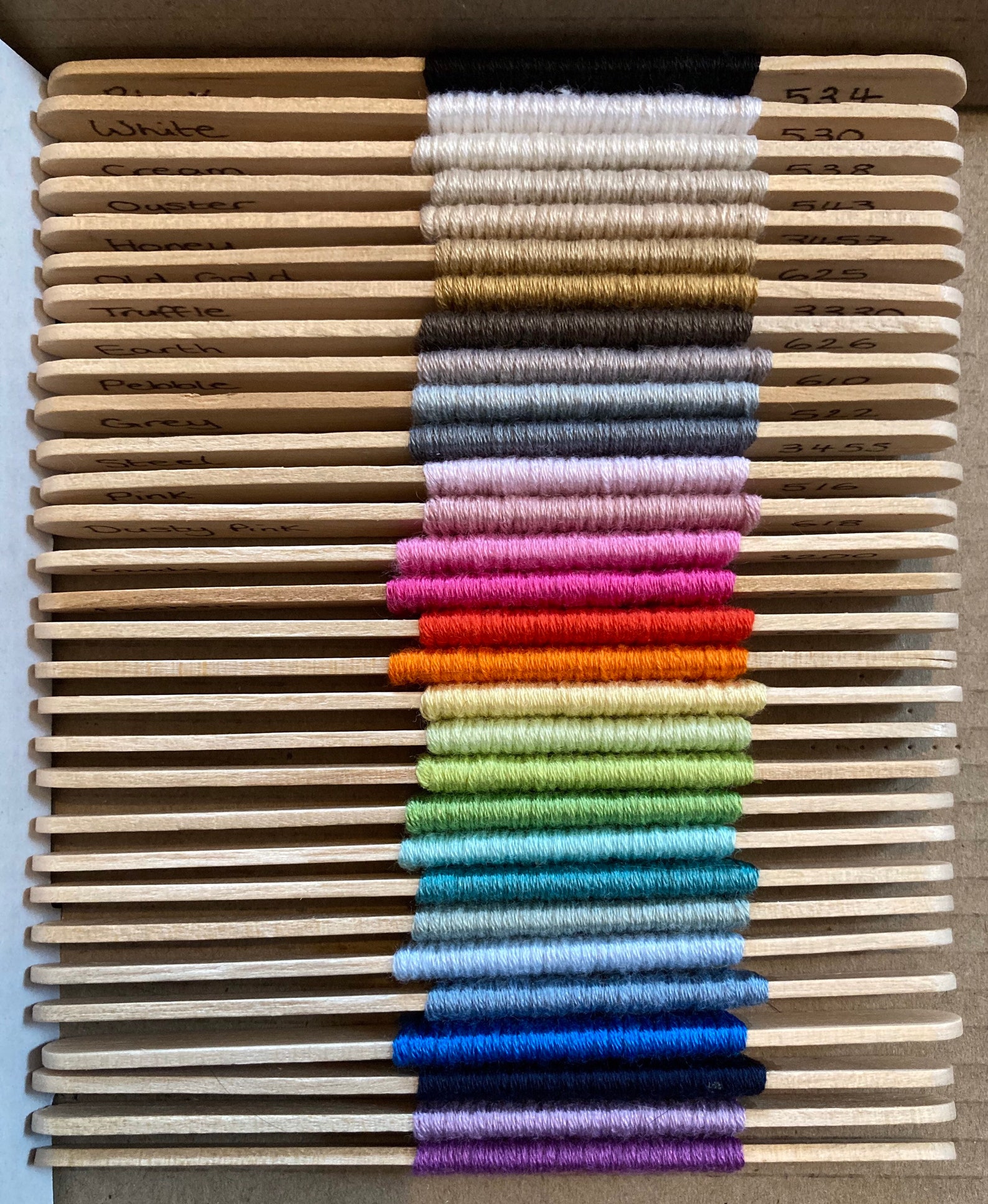 King Cole Bamboo Cotton DK Yarn Pegs. Full Set of Yarn Sample Etsy