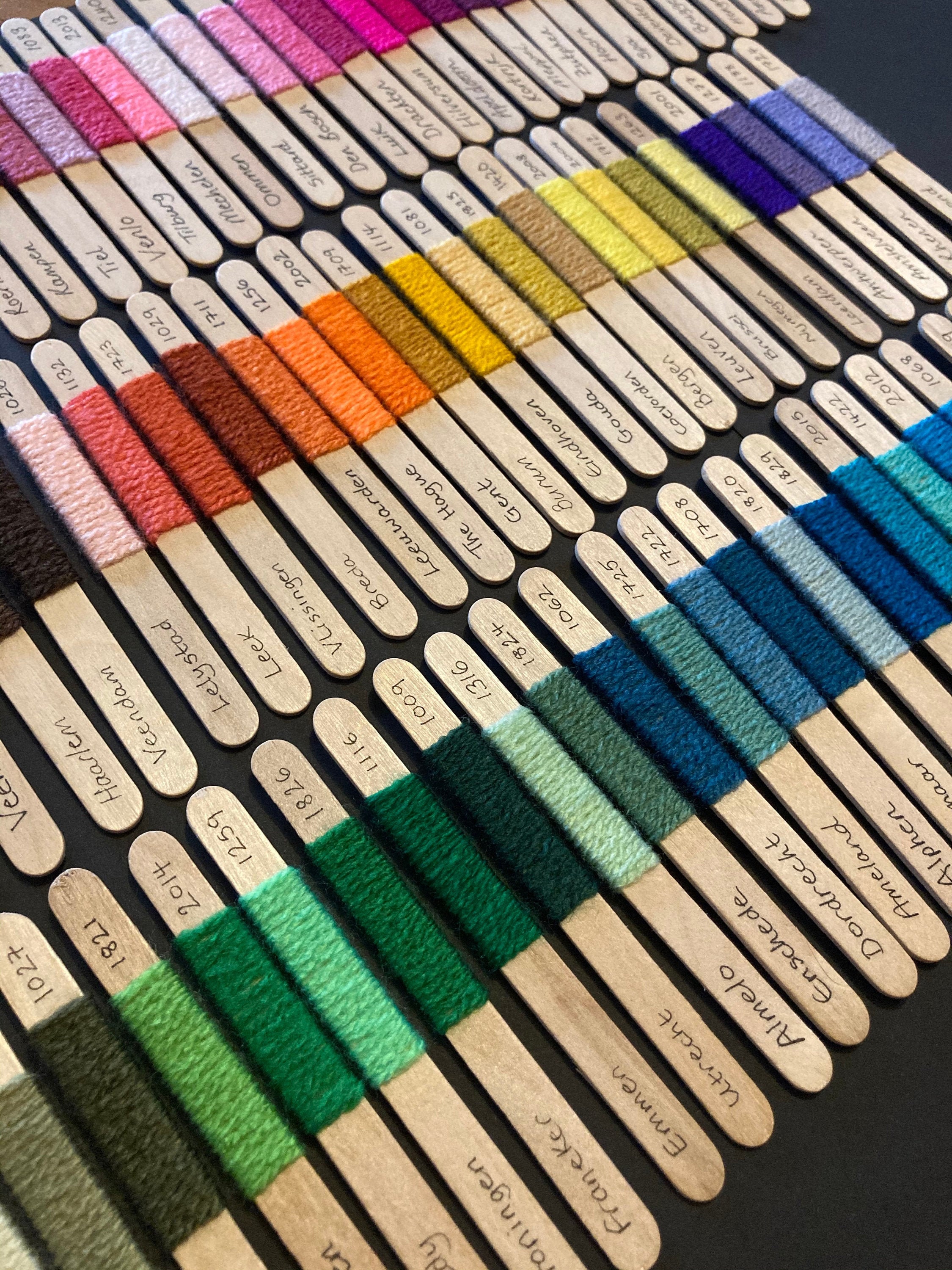 Scheepjes Colour Crafter yarn pegs. Set of 10 yarn sample Etsy