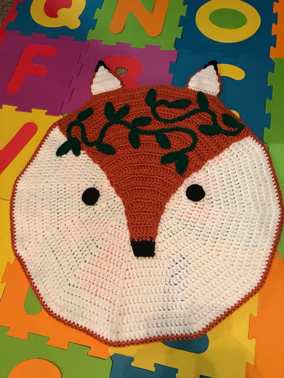 Woodland Fox Rug Pattern Courtesy of Debirah O'leary - Etsy