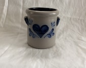 Small Rowe Pottery Works Salt Glazed Crock