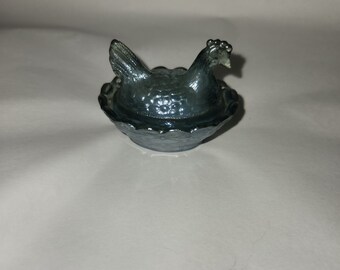 Boyd's Crystal Art Glass Chick Salt Platinum Carnival, #56 - Discontinued