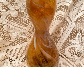 Stunning Vintage 12 1/2” Handblown Art Slag Glass Vase