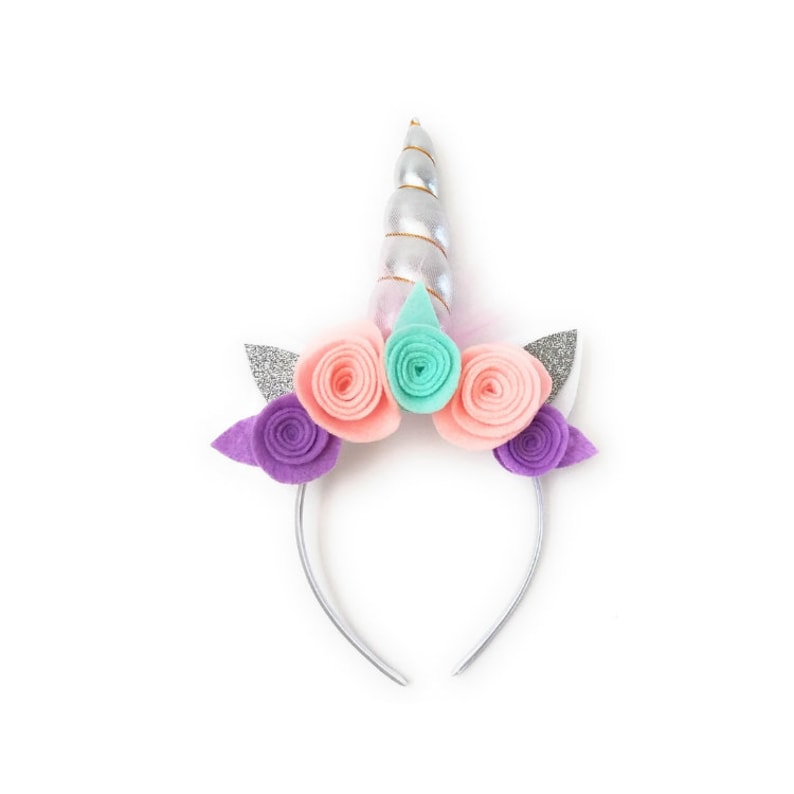 Sequin Unicorn Headband for Birthday Party Decoration or Halloween Cosplay Costume