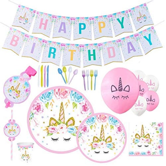 16 x MAGICAL UNICORN NAPKINS 33cm GIRLS BIRTHDAY PARTY TABLEWARE SUPPLIES PINK