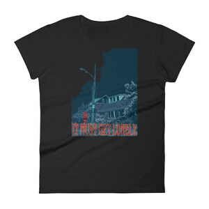 Women&#39;s short sleeve t-shirt,illustration,Band t-shirts,supernatural,abandoned,abandoned house,art,art and collectibles