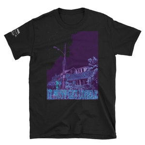 unisex Tee shirt,illustration,Band t-shirts,supernatural,abandoned,abandoned house,art and collectibles