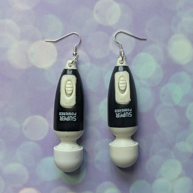 Vibrator Earrings Pink Purple Black and Orange Buzz Vibe Etsy