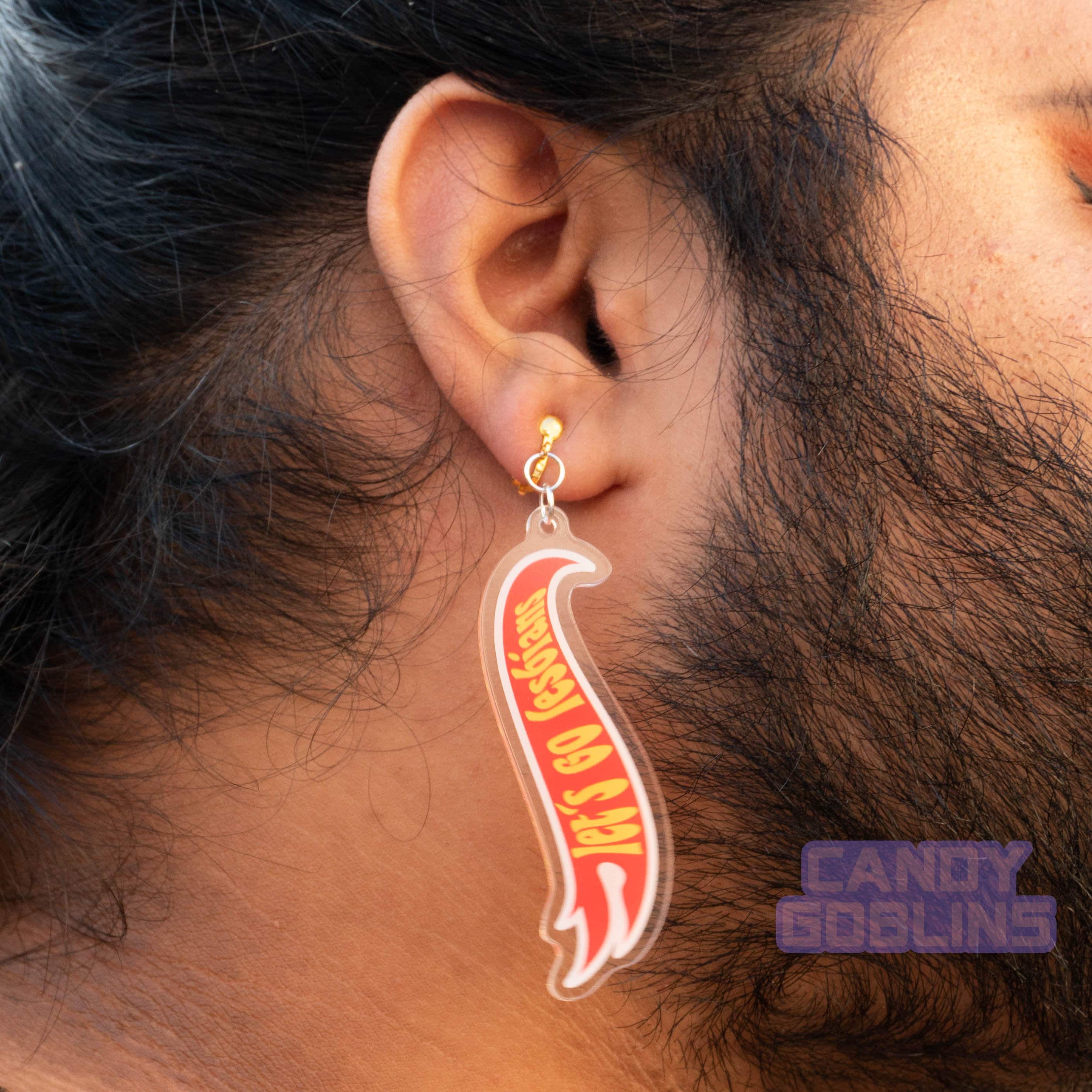Let's Go Lesbians Earrings - Hot Wheels Meme Billy Eichner Acrylic
