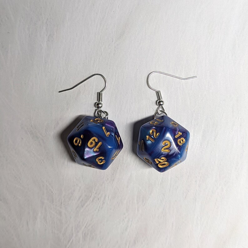 thumbnail interactive-video image 1 of Dice Earrings - Select Type - RPG D&D Dungeons And Dragons Cosplay Jewelry 1 of 3