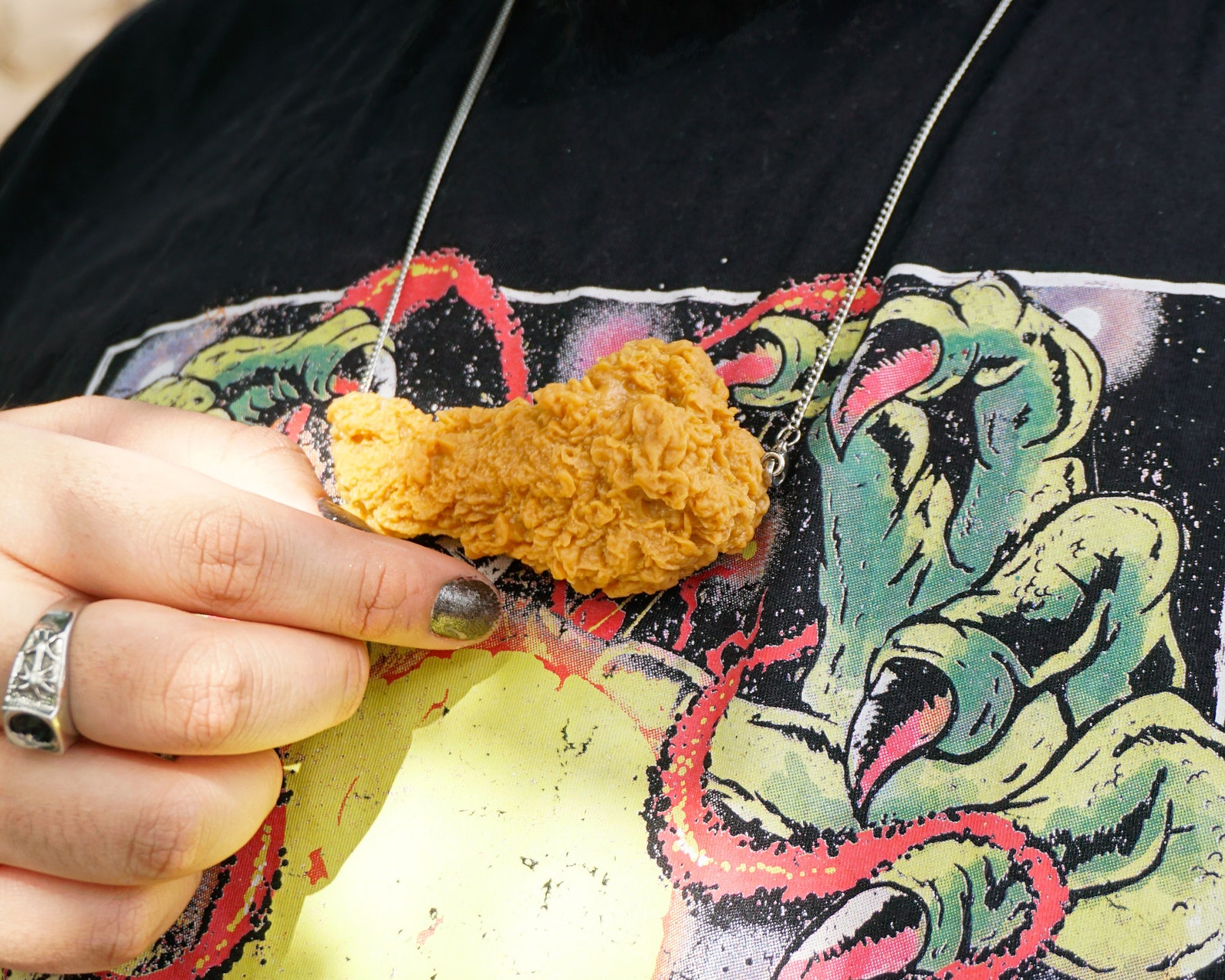 Fried Chicken Necklace Resin KFC Food Kentucky Replica Etsy