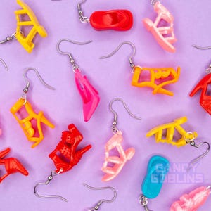 Doll Shoe Earrings - Mystery Bag - Toy Fashion Heels Doll Fashionista Retro Bright Colourful Lightweight Fun Quirky Miniature