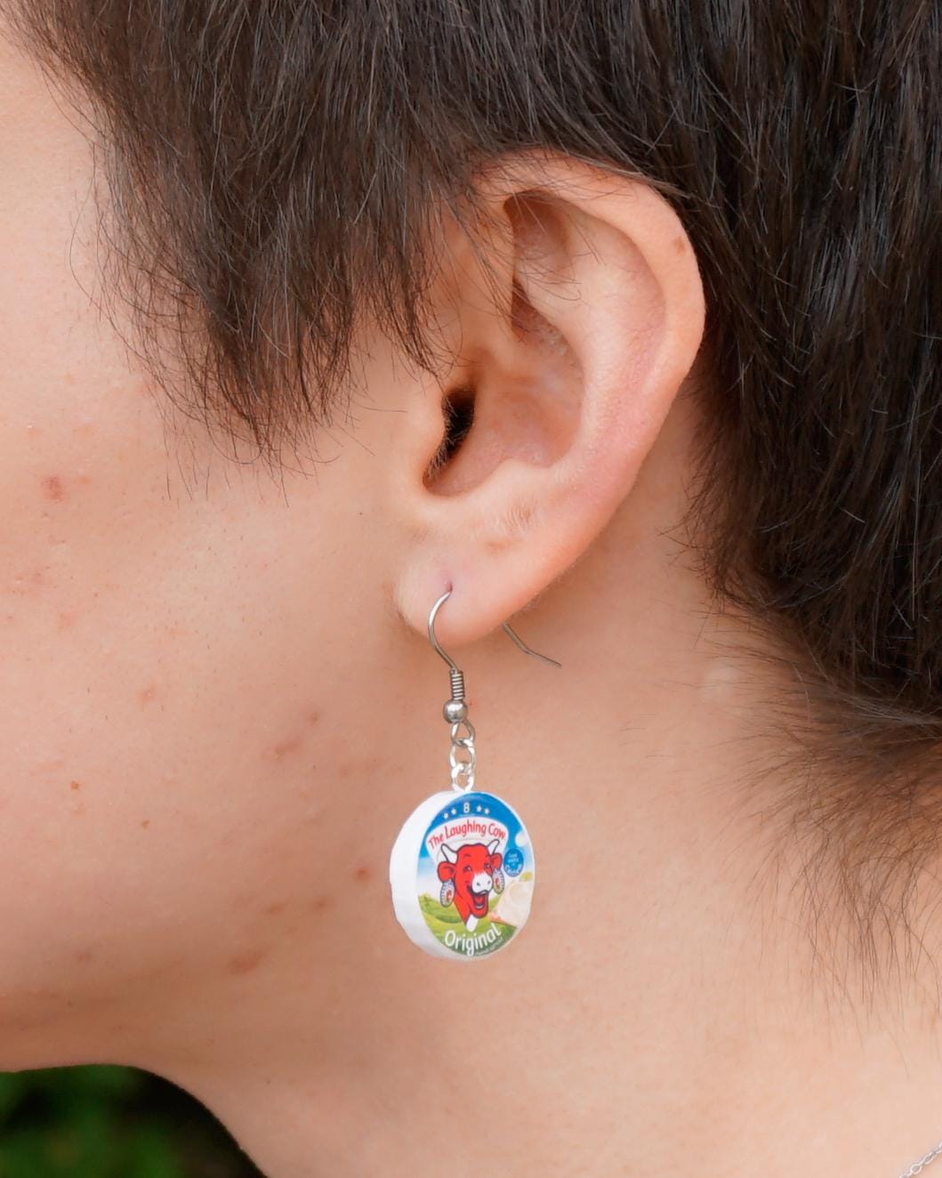 WEVENI Acrylic Cute Cartoon Cow Earrings - Dangle Drop Farm Animal Jewelry For Women