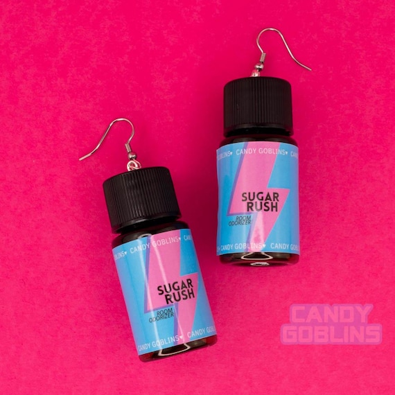 Poppers Earrings - RUSH Pride Popper LGBT Gay Queer Room Odorizer Leather  Cleaner Pink and Blue Pastel Oversized