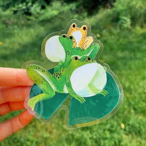 Frog Chorus Clear Waterproof Sticker Laptop Decal