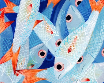 Fishes Art Print by Julian Plum