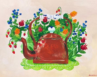 Wild Tea Art Print by Julian Plum
