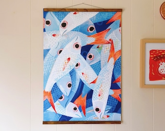 Fishes Art Poster by Julian Plum