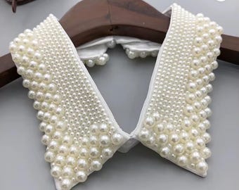 Vintage fabric Pearl Collar