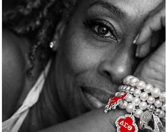 Delta Sigma Theta 4 piece stackable bracelet set