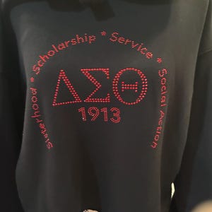 Delta  Sigma Theta Black cropped top hoodie