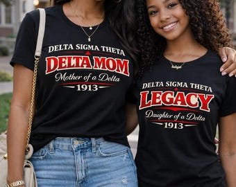 Delta Sigma Theta Legacy Daughter T-Shirt 1913 Cotton Tee