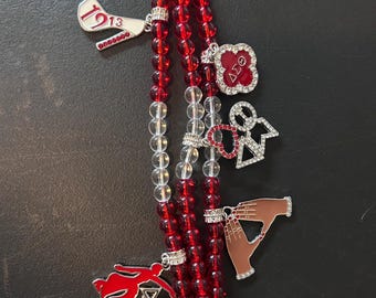 DST Red Bead Charm Apple Watch Band Stretch iPhone Band