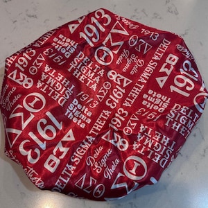 Delta Sigma Theta satin bonnet