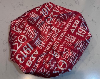 Delta Sigma Theta satin bonnet