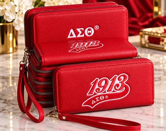 Delta Sigma Theta red wallet