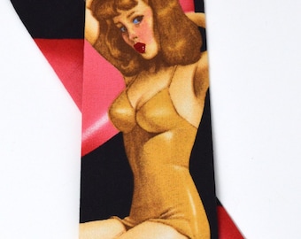 Vintage Peek a Boo Tie, Pin up Girl, Nude, Naked - Etsy