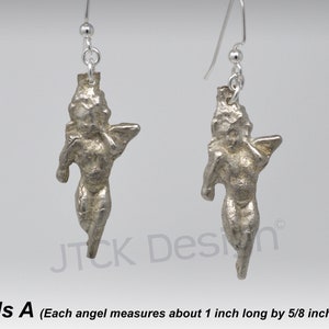 Authentic Boho Mexican Milagros Angel Cherub St. Valentine Earrings Folk Art Findings Sterling Silver .925 Angeles Milagro Cupid