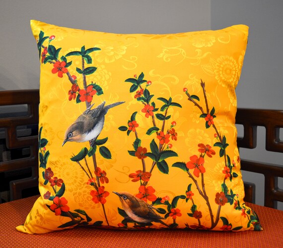 Vietnamese Ao Dai Cherry Blossom Bird Custom Made Decorative Etsy