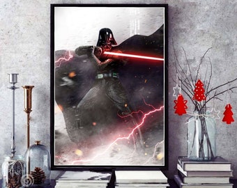 Darth Vader Poster | Star Wars Poster, Wall Art Print | Star Wars Movie Poster | Darth Vader Poster | Custom Home/Dorm Decor