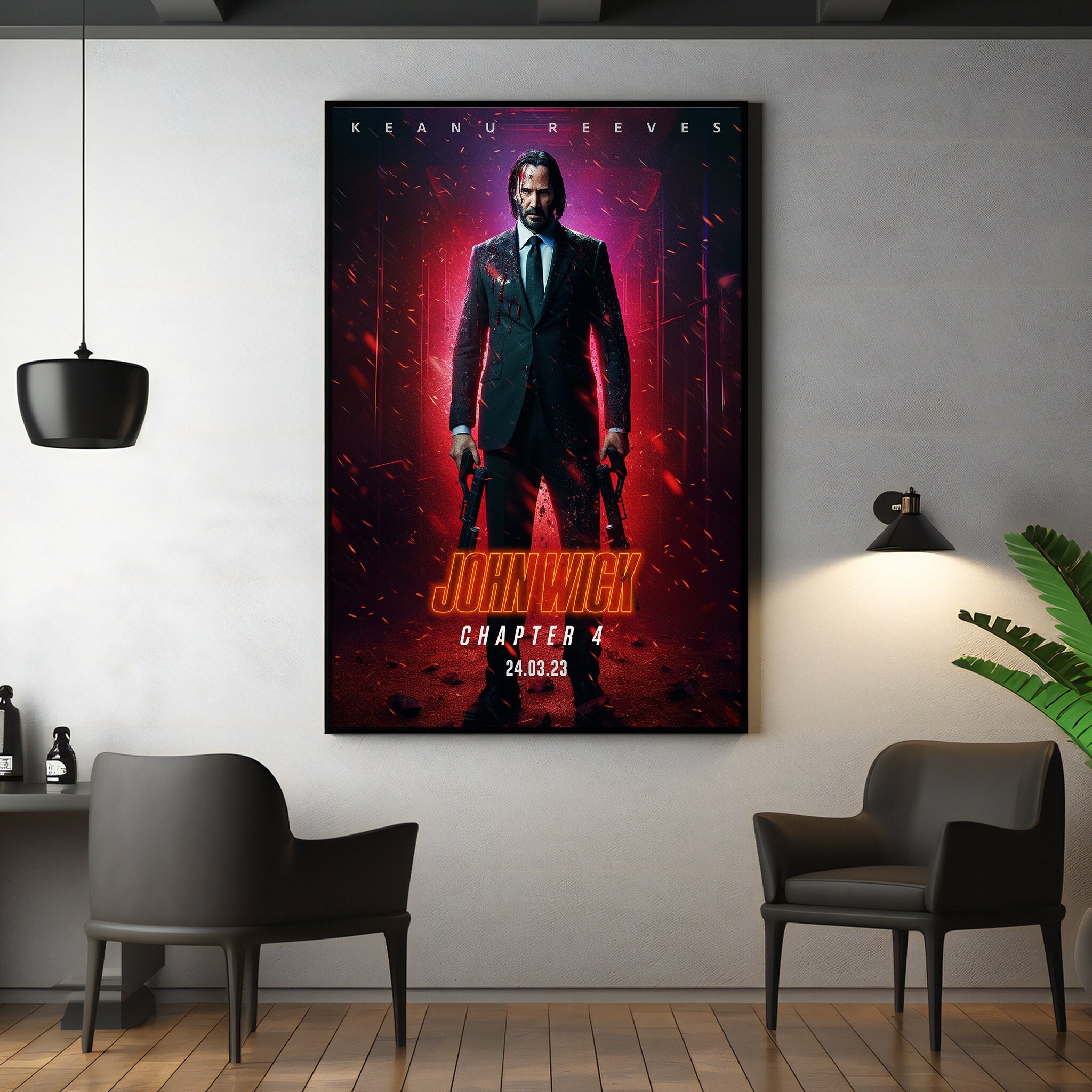 JOHN WICK 4 art Netflix The other side of life Poster by Hosa93