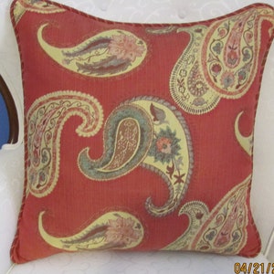 Lee Jofa 20&quot; Paisley Kissenbezug mit Schnürung