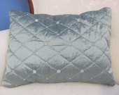 Lee Jofa Quilted Faux Silk Lumbar Pillow