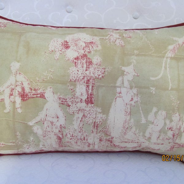 Historic Winterthur Museum Toile Pillow Cover with Cording