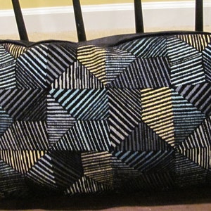 Robert Allen Chenille Lumbar Pillow Cover with Robert Allen Velvet Backing
