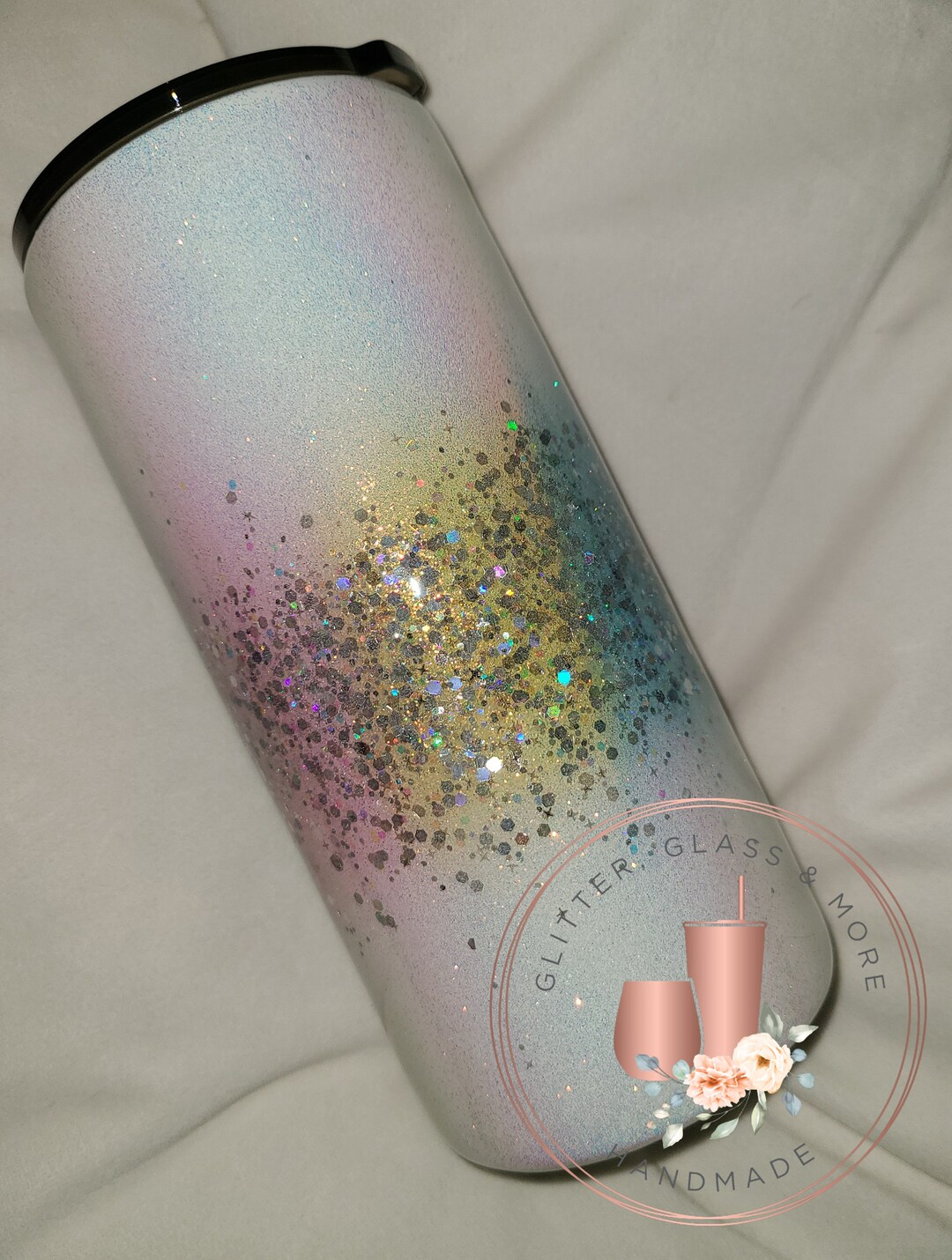 Unicorn Burst Glitter Tumbler | Opal Custom Rainbow Cup | Personalized ...