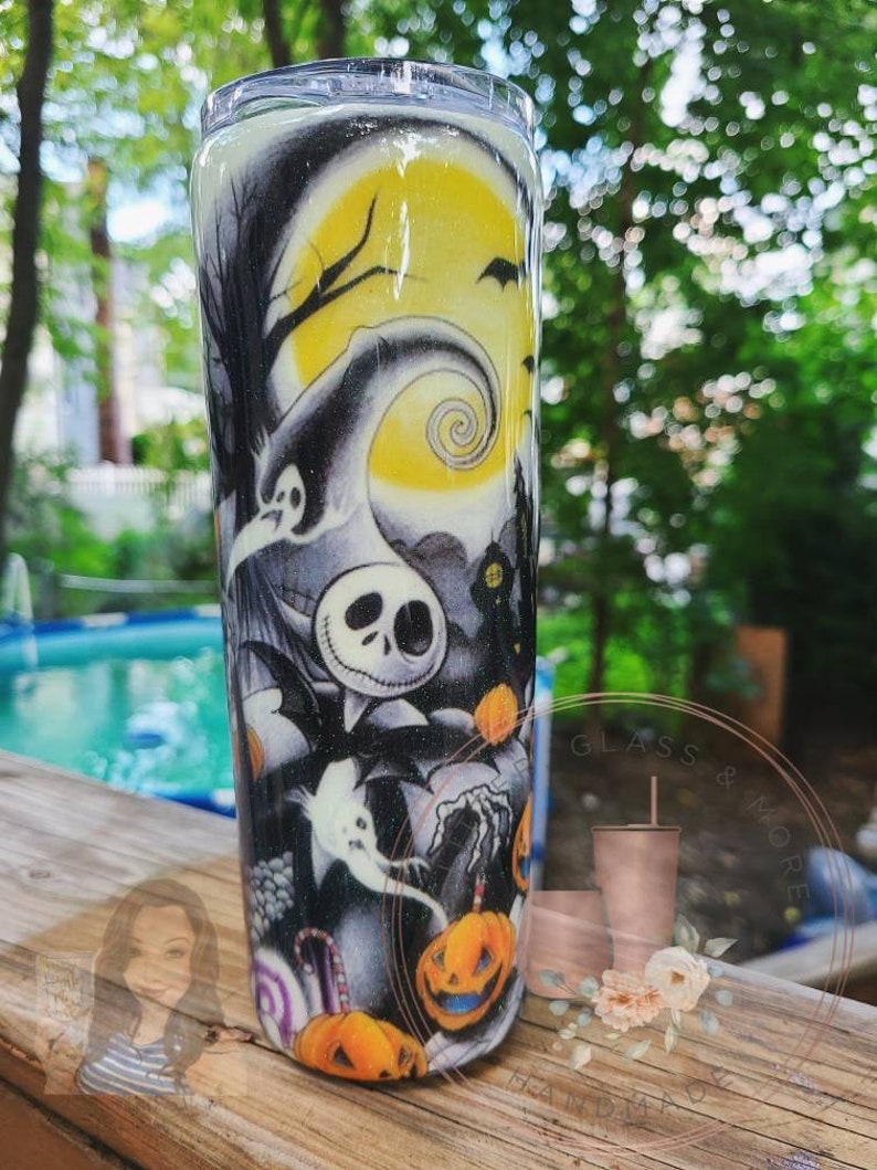 Nightmare Before Christmas Glow in the Dark Tumbler Cup - Etsy