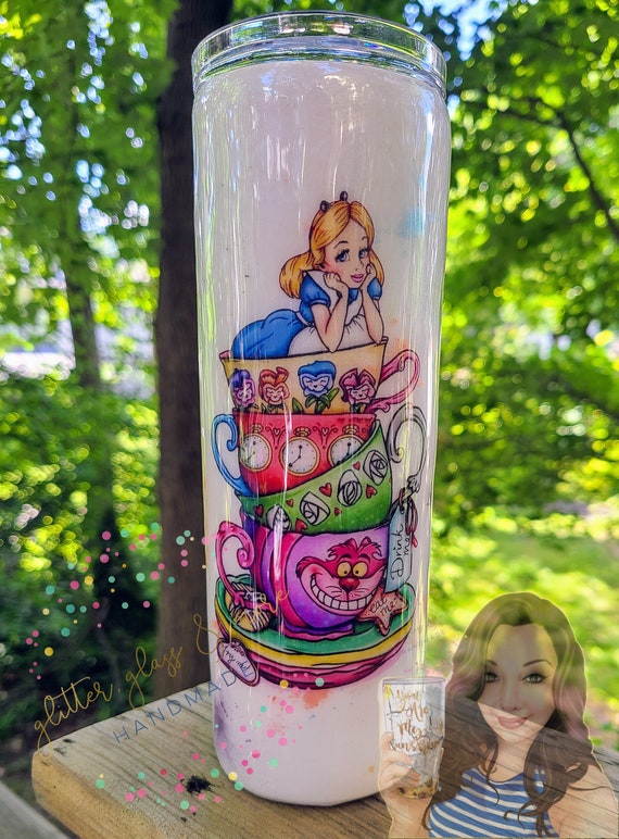 Alice in Wonderland Tumbler Cartoon Alice and Teacup Stainless