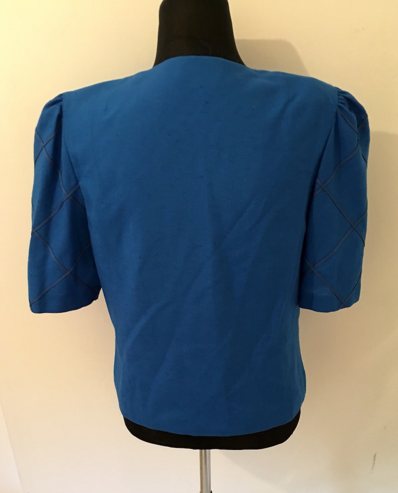 Vintage 1970/'s short sleeved cobalt BLUE JACKET