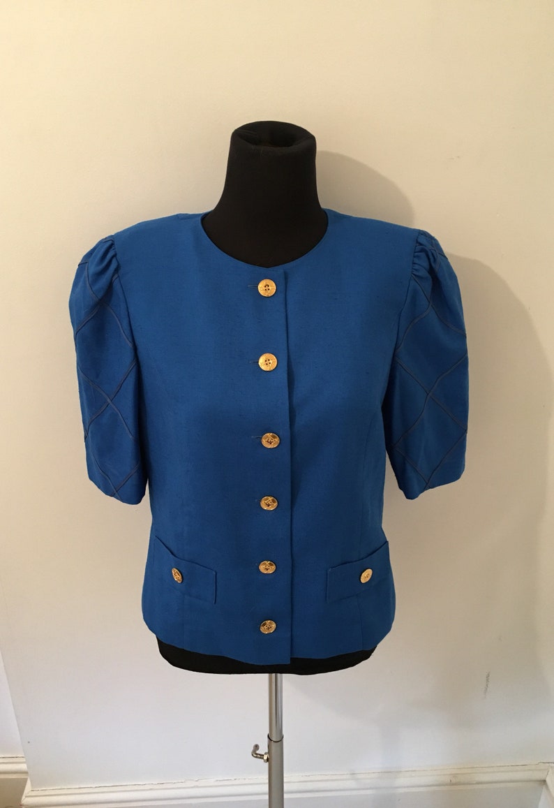 Vintage 1970/'s short sleeved cobalt BLUE JACKET