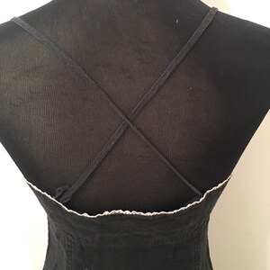 90s ARMANI JEANS long black cotton dress image 5