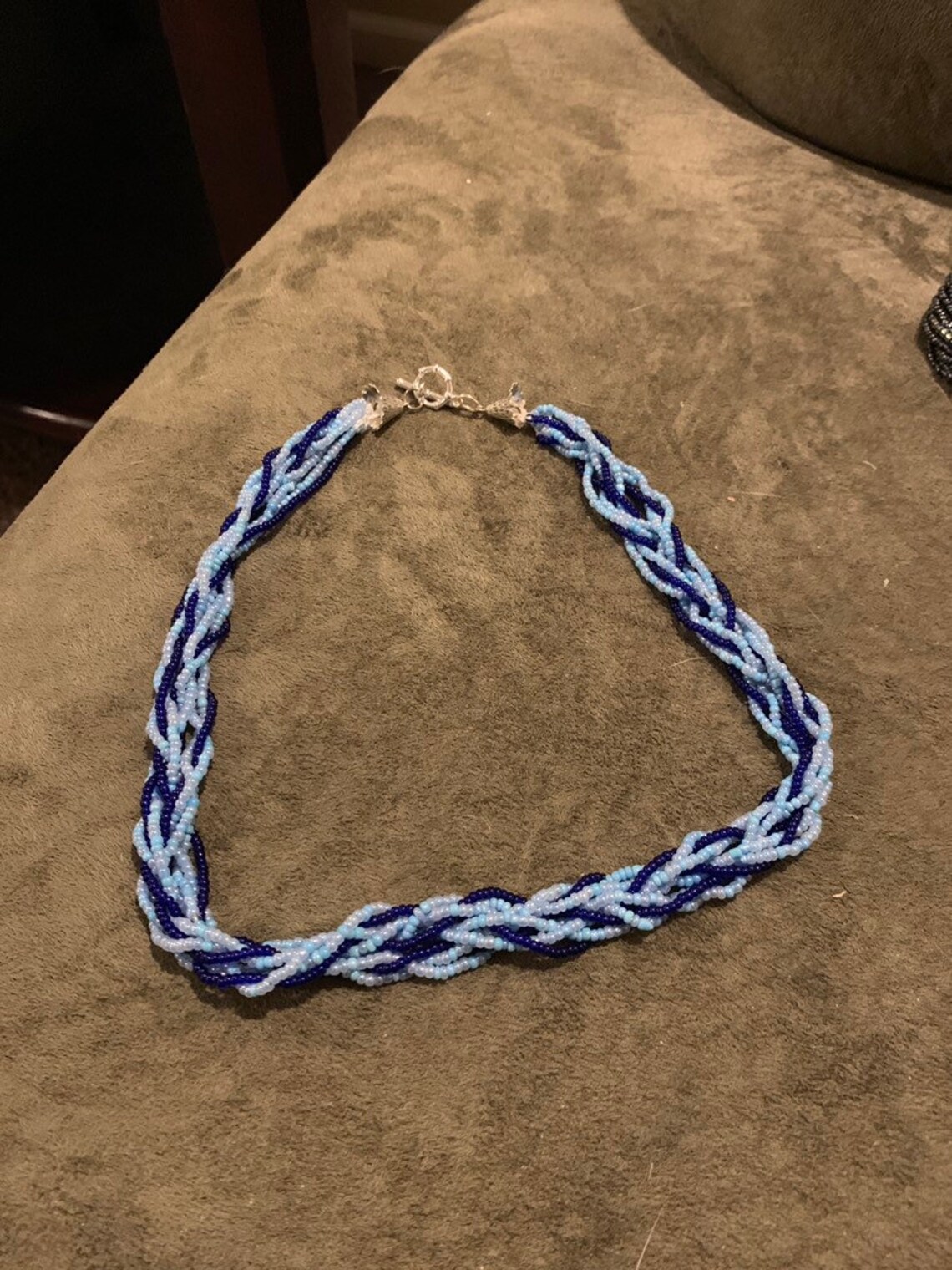 Braided bead necklace Etsy