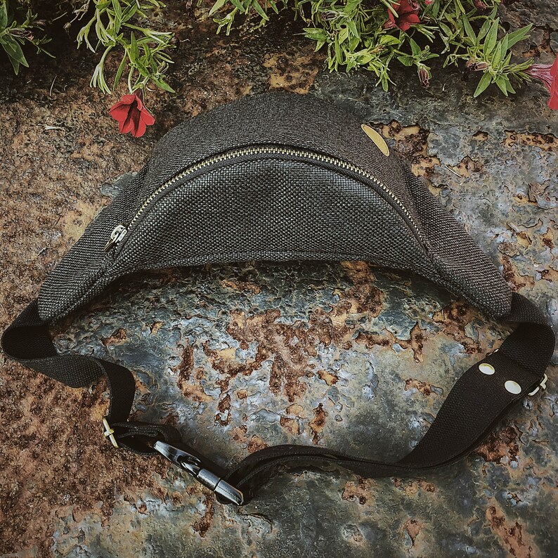 Black Folky Fanny Pack Custom Made Slow Fashion High Etsy