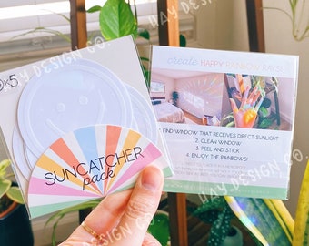 Smiley Face Suncatcher Pack | Rainbow Maker | Prismatic Window Decal