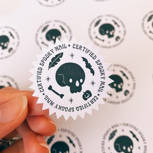 Certified Spooky Mail Sticker Sheet | Small Business Packaging Stickers