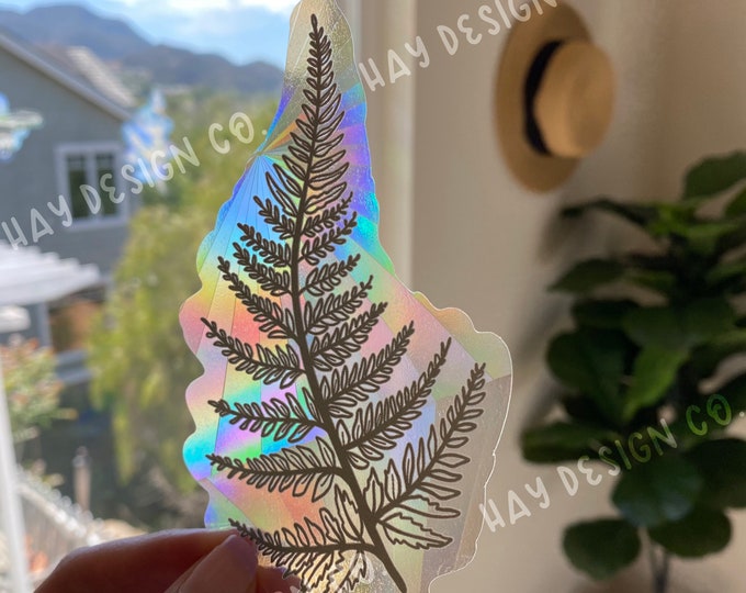 Fern Suncatcher | Plant Lover Gift  | Rainbow Maker | Prismatic Window Decal